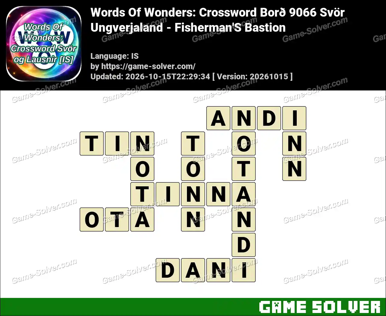Words Of Wonders: Crossword Borð 9066 Svör – Ungverjaland – Fisherman’S Bastion